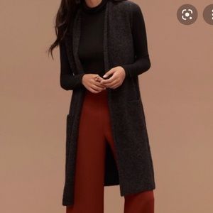 Aritzia Wilfred Olivie Vest Cardigan Italian Wool sz XS